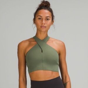 Lululemon Athletica Olive Cross-Back Top